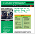 TERI releases policy brief on Proliferation of cars in Indian cities 
