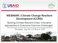 Webinar on Building Climate Resilient Cities: Innovative Approaches to Overcome Common Challenges