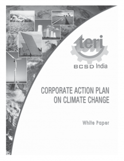 White paper on National Action Plan on Climate Change (NAPCC)