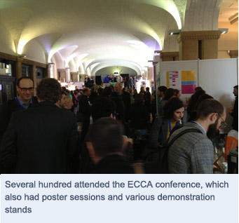 Several hundred attended the ECCA conference, which also had poster sessions and various demonstration stands