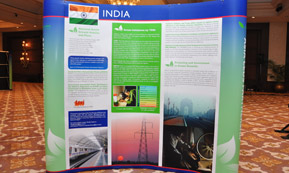Poster display at Low Emission Development Strategies (LEDS) Partnership event, February 2013