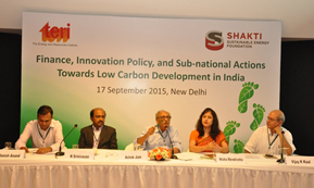 Panel on Innovation Policy for Low Carbon Development in India, 17 September 2015