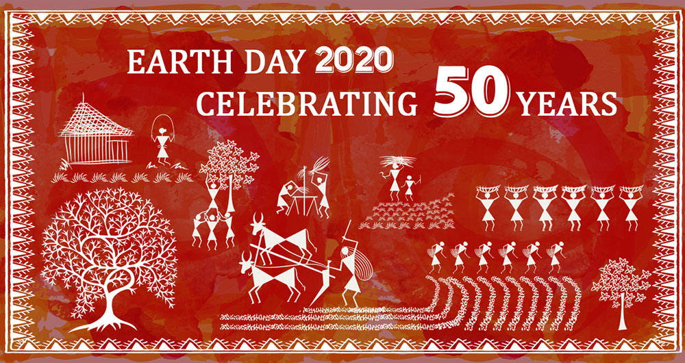 Earth day stamp