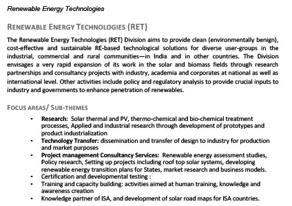 Renewable energy technologies